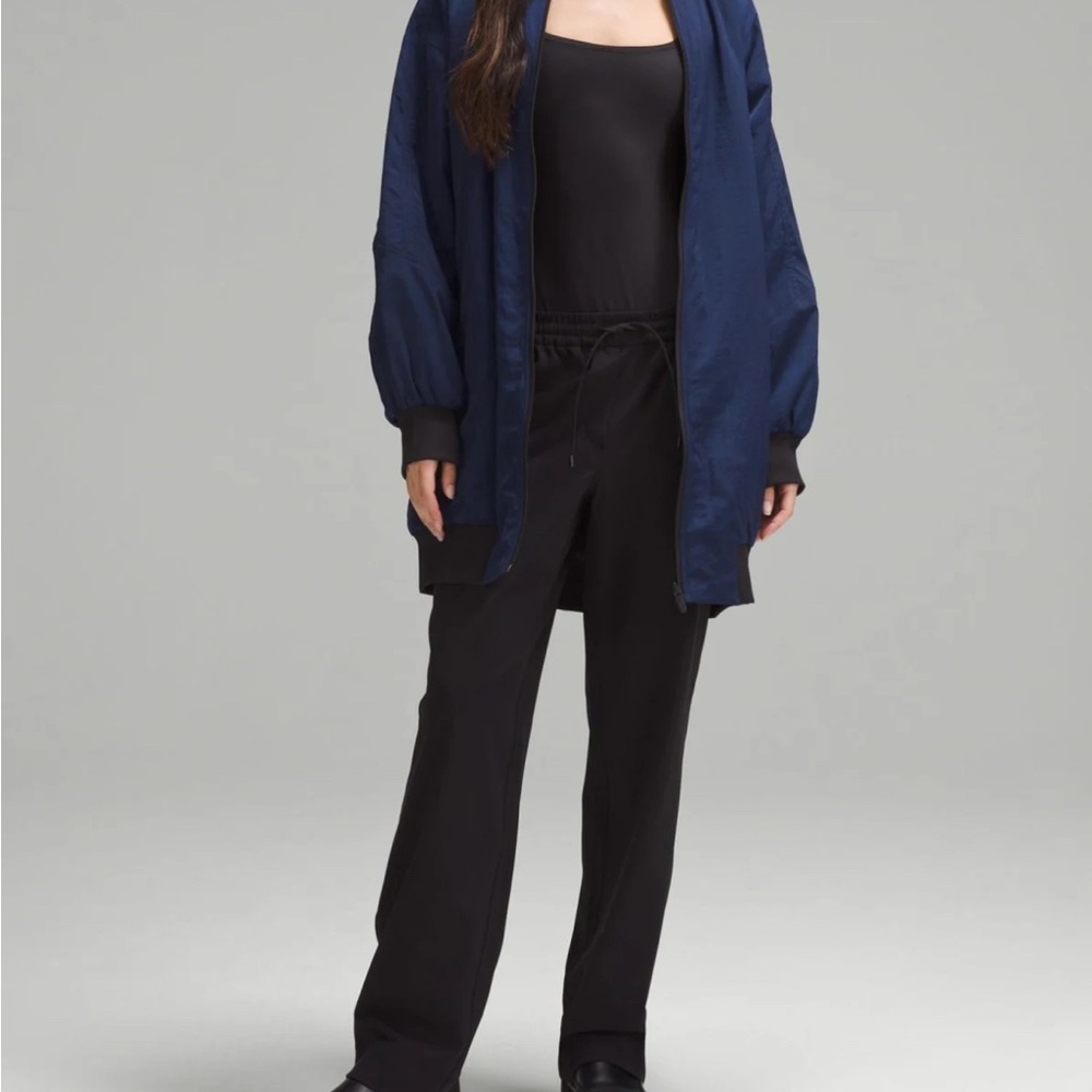 Lululemon Oversized-Fit Non-Stop Reversible Bomber Navy Blue and Black 6